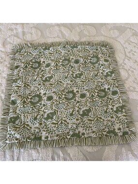 Cpc Cotton Print Club Pillow Sham Green / White Hand Block Print 100% Cotton